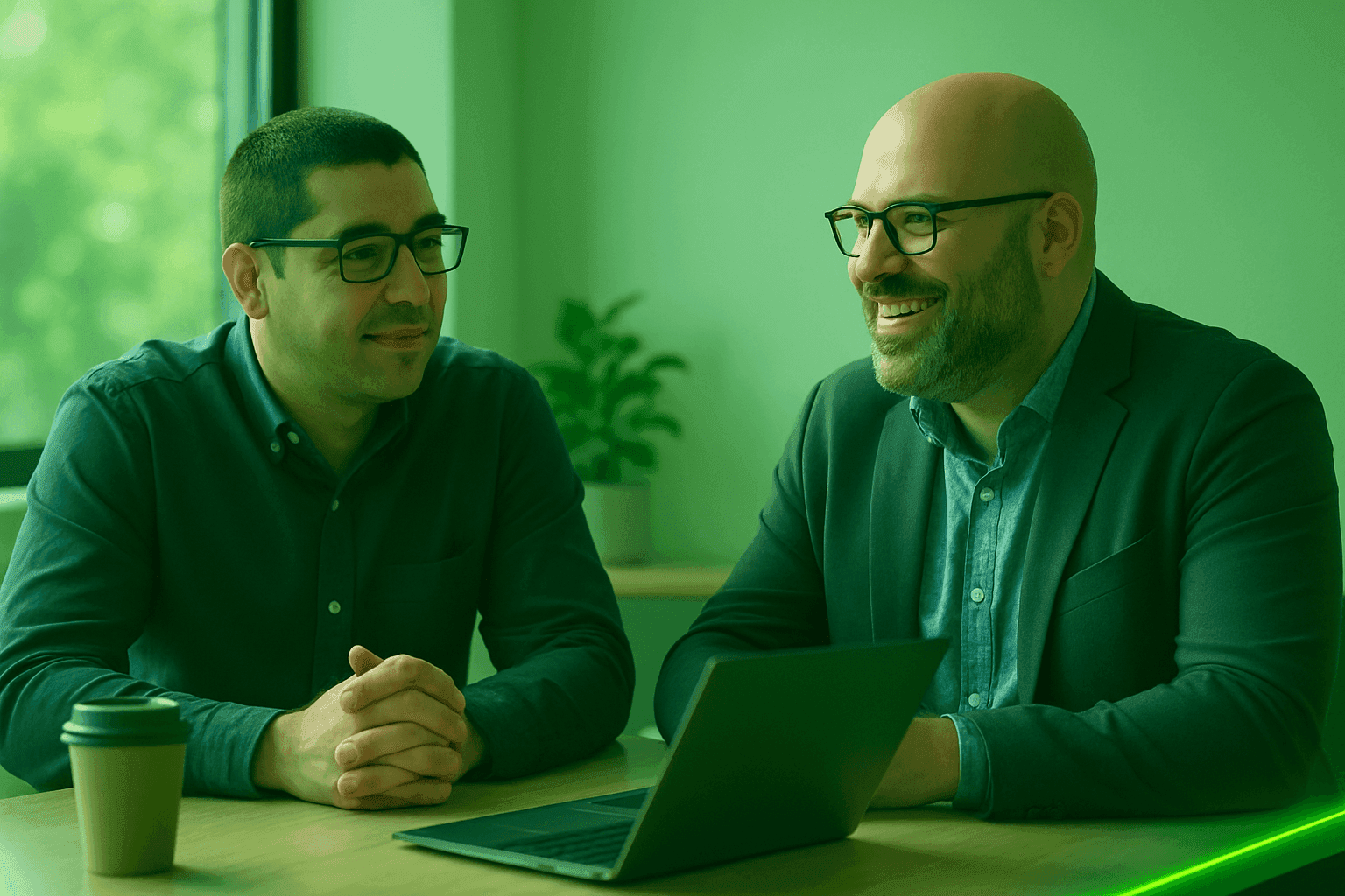Two Pros in an Office