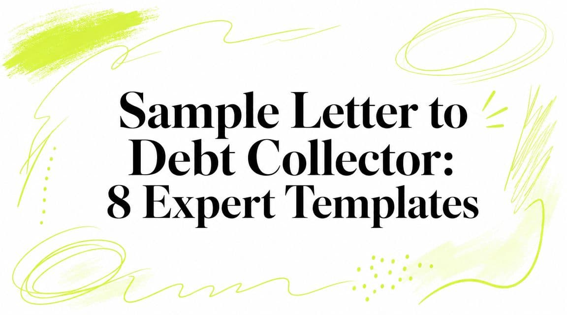 Sample Letter to Debt Collector: 8 Expert Templates