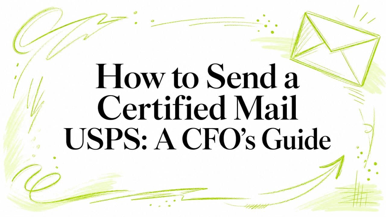 How to Send a Certified Mail USPS: A CFO's Guide