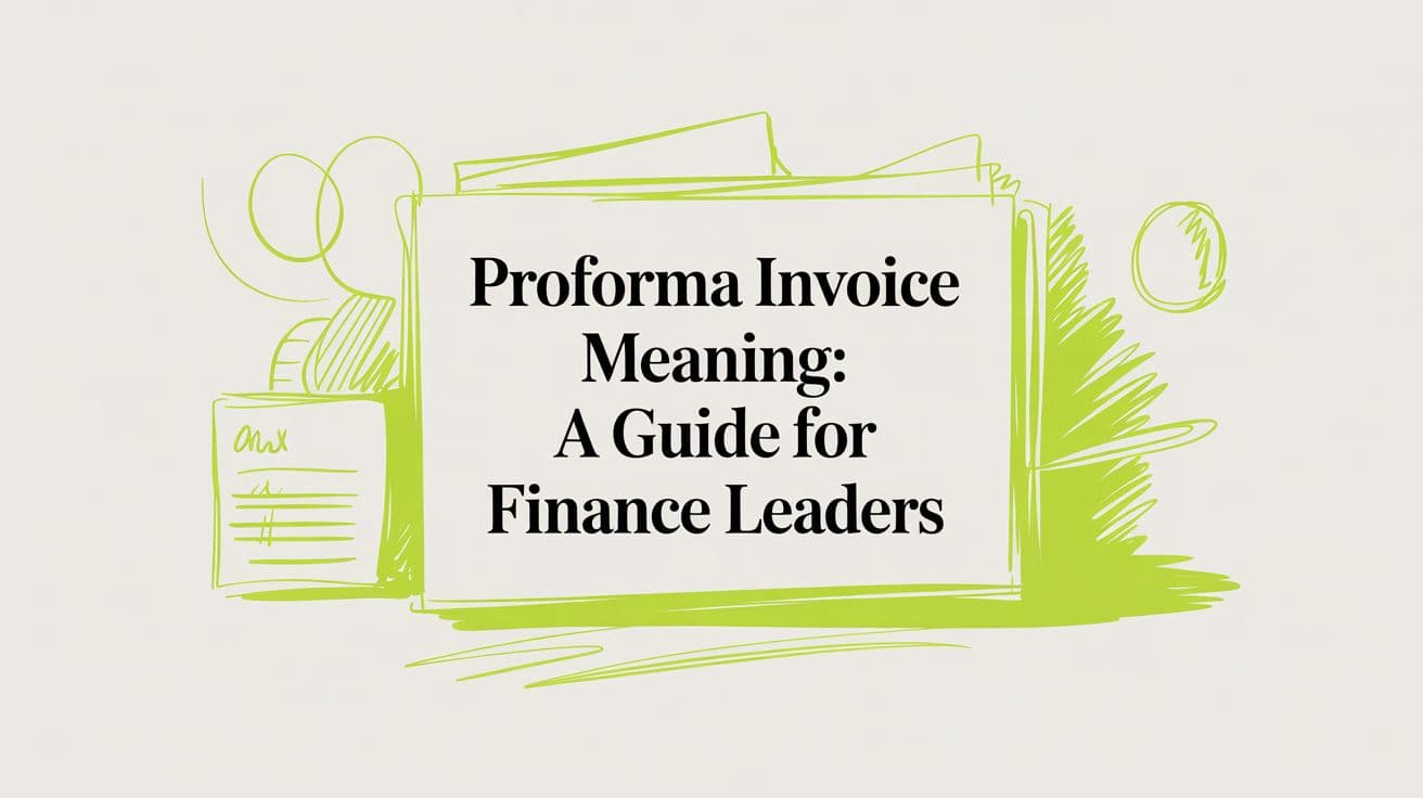 Proforma Invoice Meaning: A Guide for Finance Operators