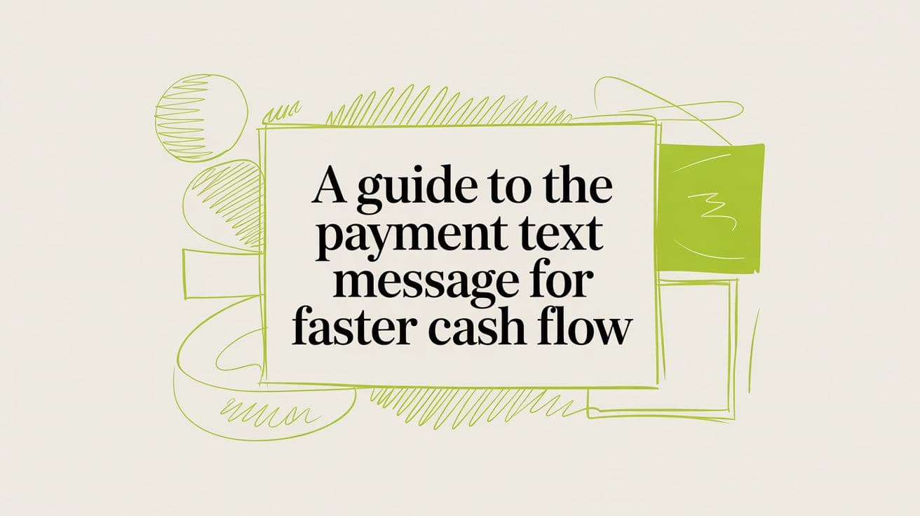 A Guide to the Payment Text Message for Faster Cash Flow