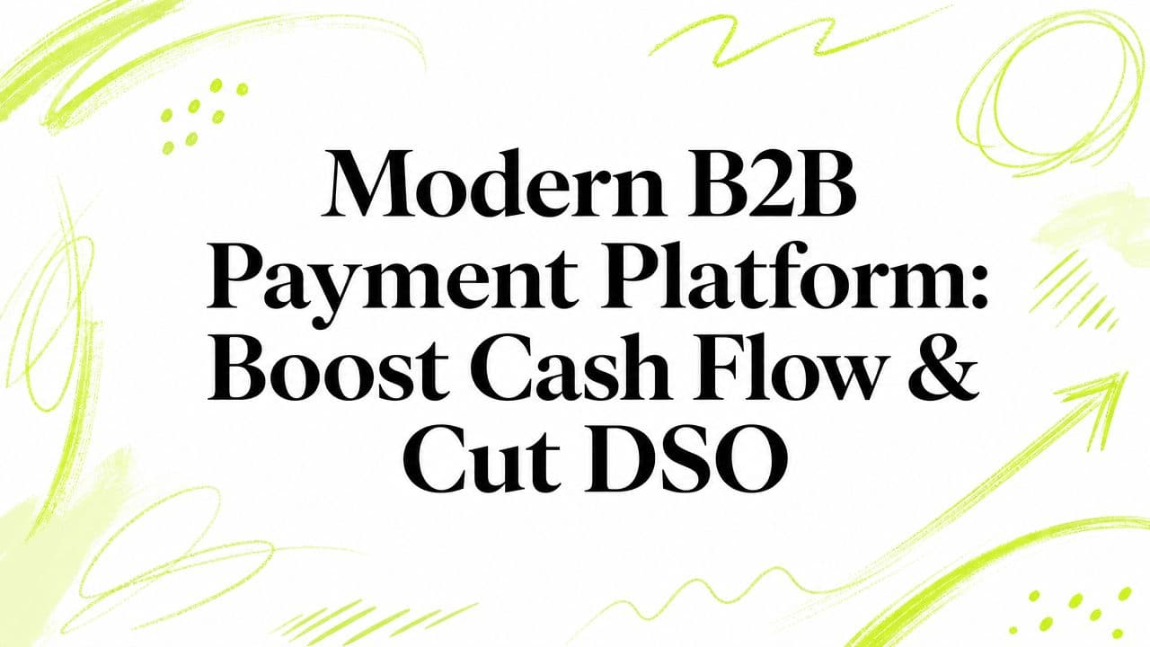Modern B2B Payment Platform: Boost Cash Flow & Cut DSO